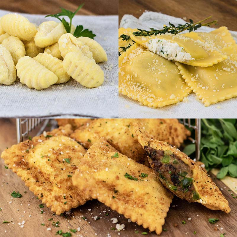Perfect Pasta Gnocchi, Four Cheese Ravioli & Italian Style Beef Toasted Bites with Sauces