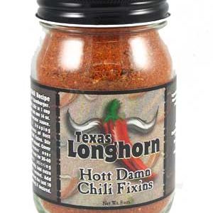Texas Longhorn Hott Damn Chili Fixins, 8oz.