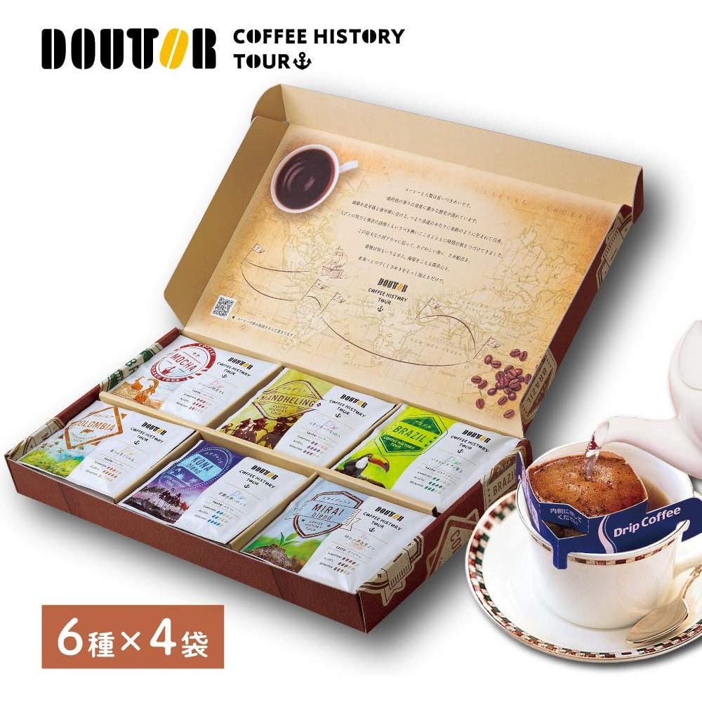 Doutor Coffee Drip Coffee History Tour Gift Regular 24 packs Japan – Tokyo Sakura Mall