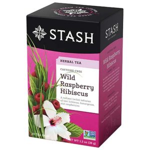 Stash – Wild Raspberry Hibiscus Tea, 20 Bags | Pack of 6