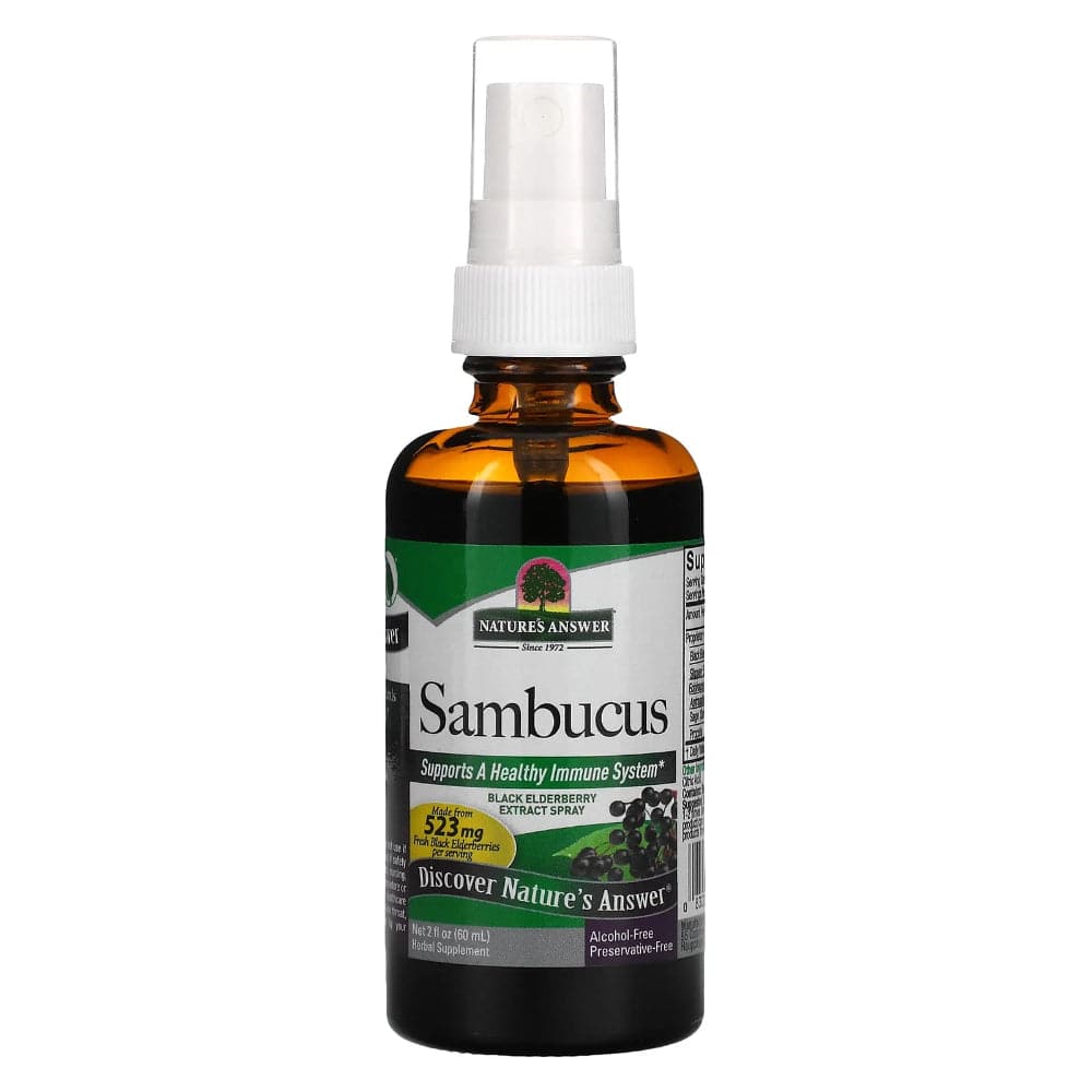 Nature’s Answer – SAMBUCUS BLACK ELDERBERRY EXTRACT SPRAY – 2oz