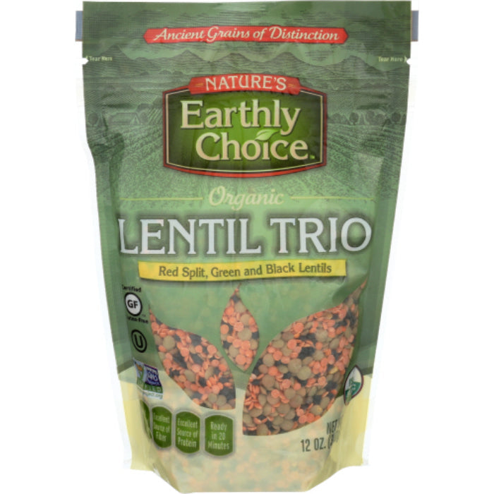 NATURES EARTHLY CHOICE BEAN LENTIL TRIO 12 OZ – Pack of 6