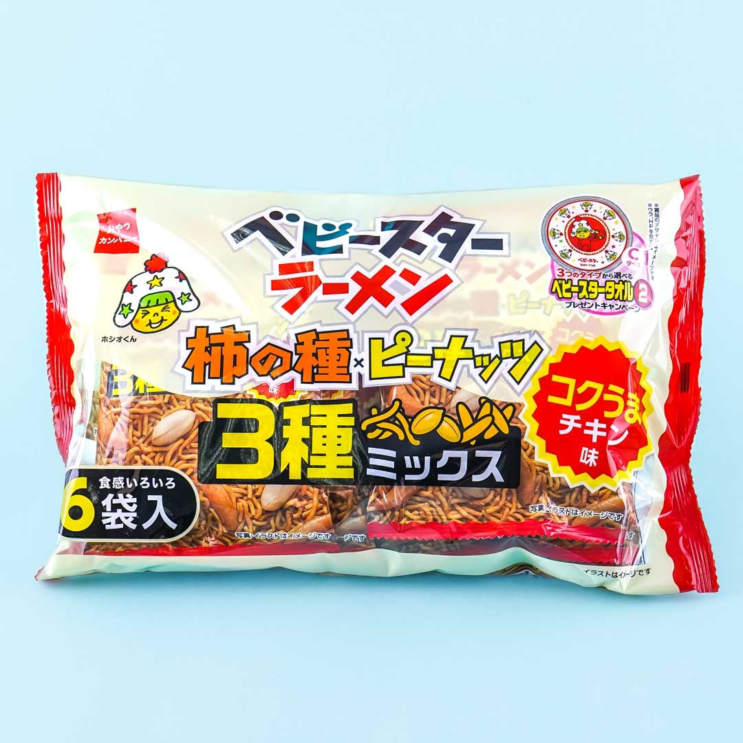 Baby Star Kaki No Tane Noodle Snacks Multi-Pack – 6 pcs
