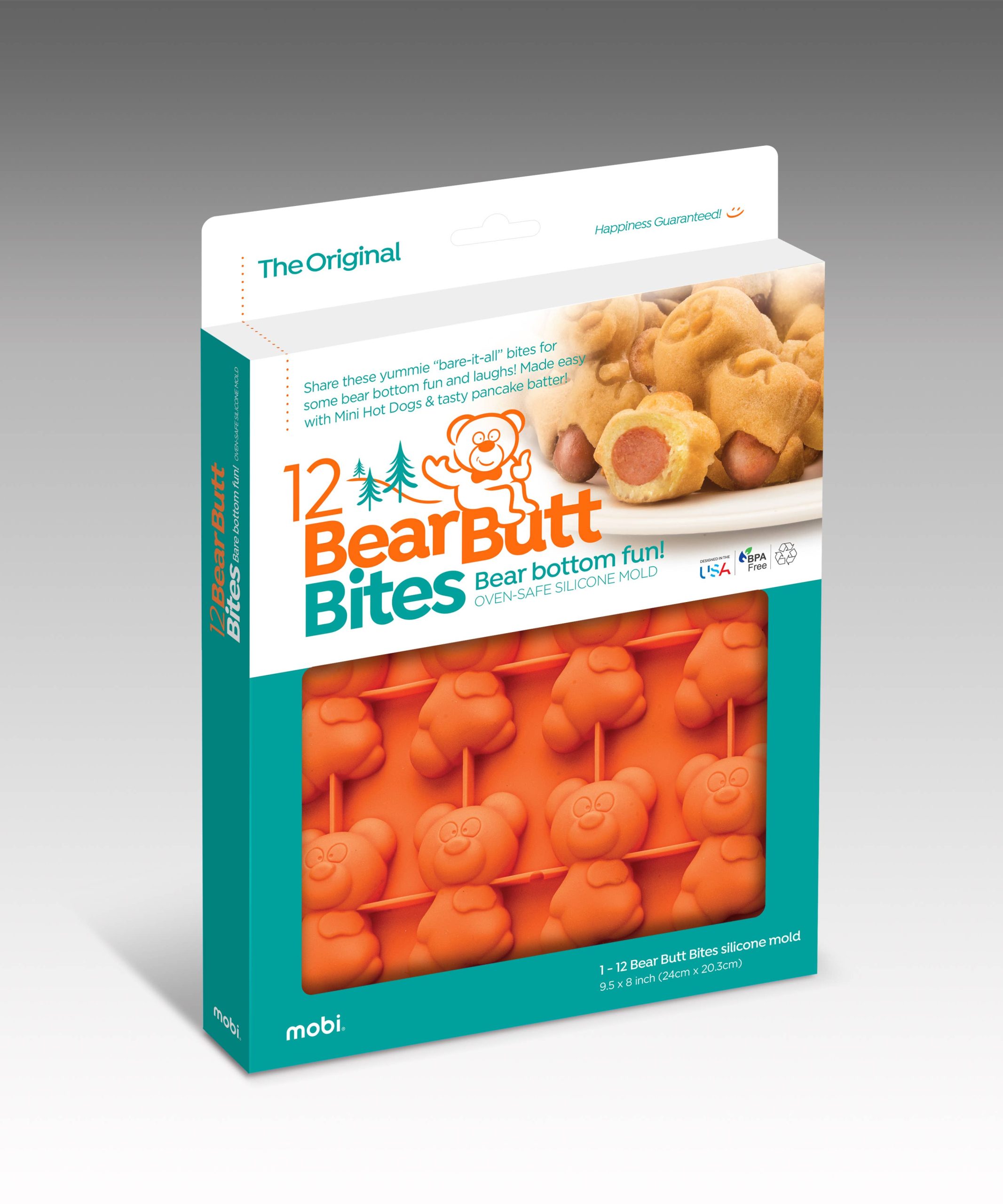 Mobi – 12 Bear Butt Bites, Silicone Mold