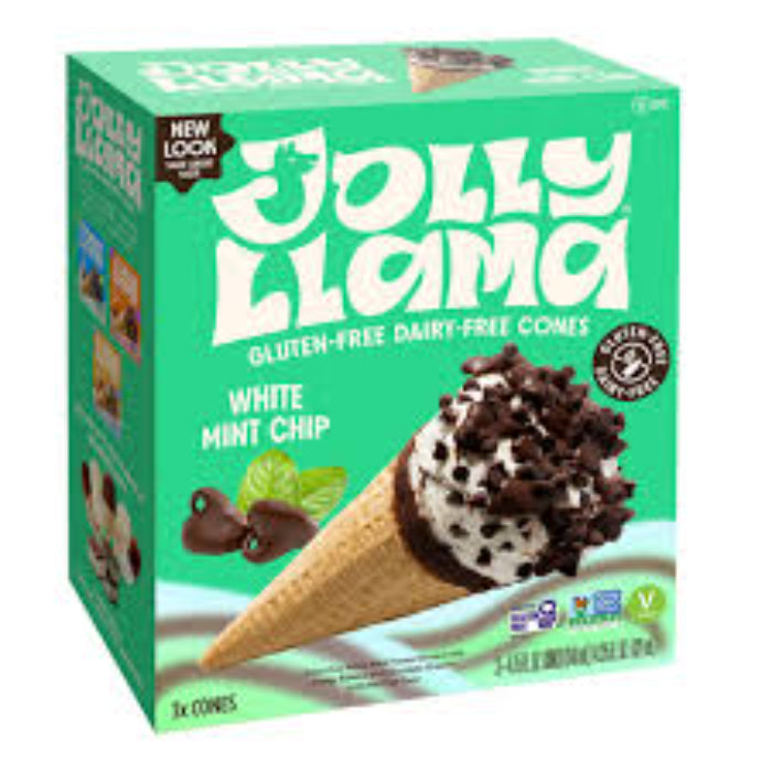 JOLLY LLAMA – White Mint Chip Cone 14.25FO ( Pack of 8)