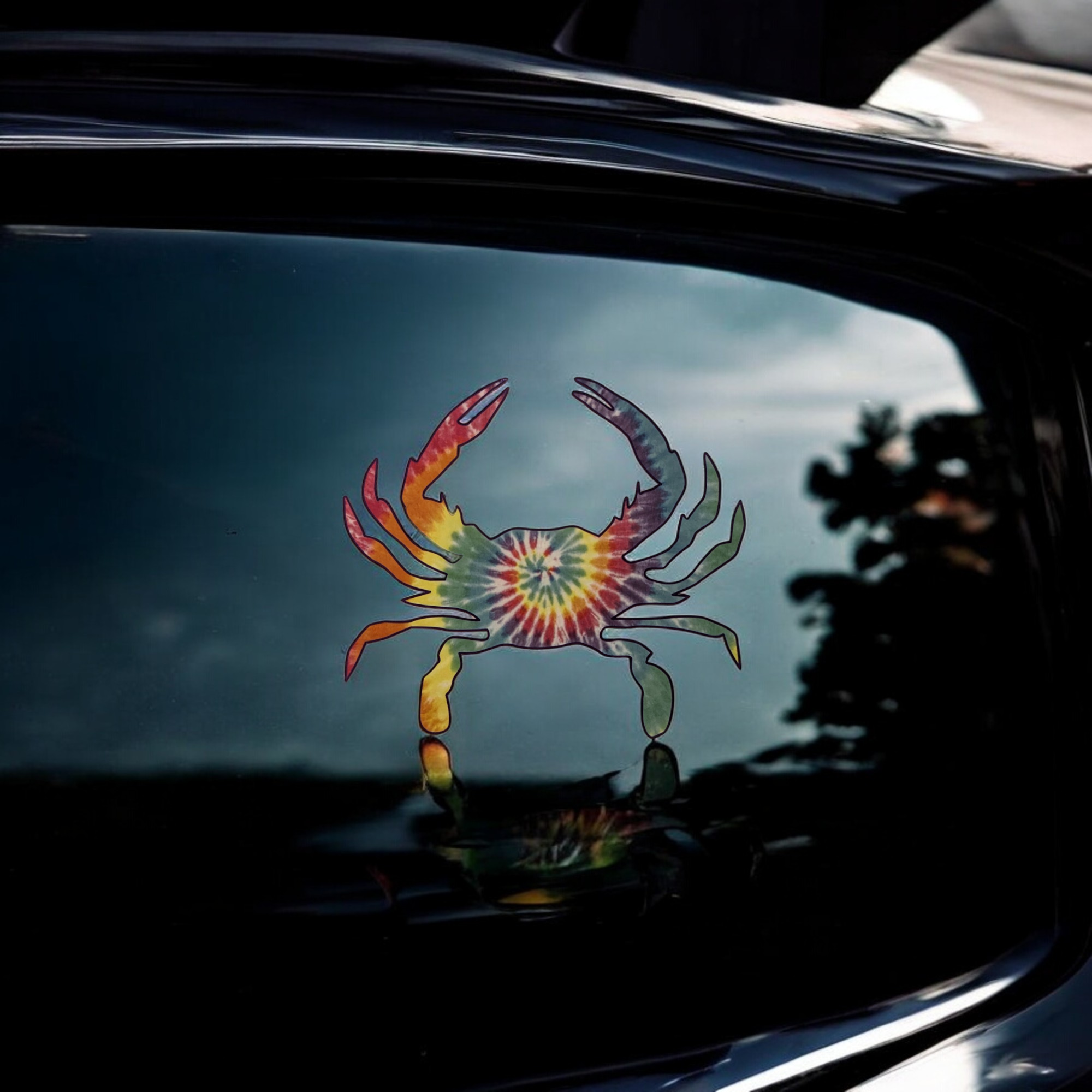 Die Cut Tie Dye Crab Sticker