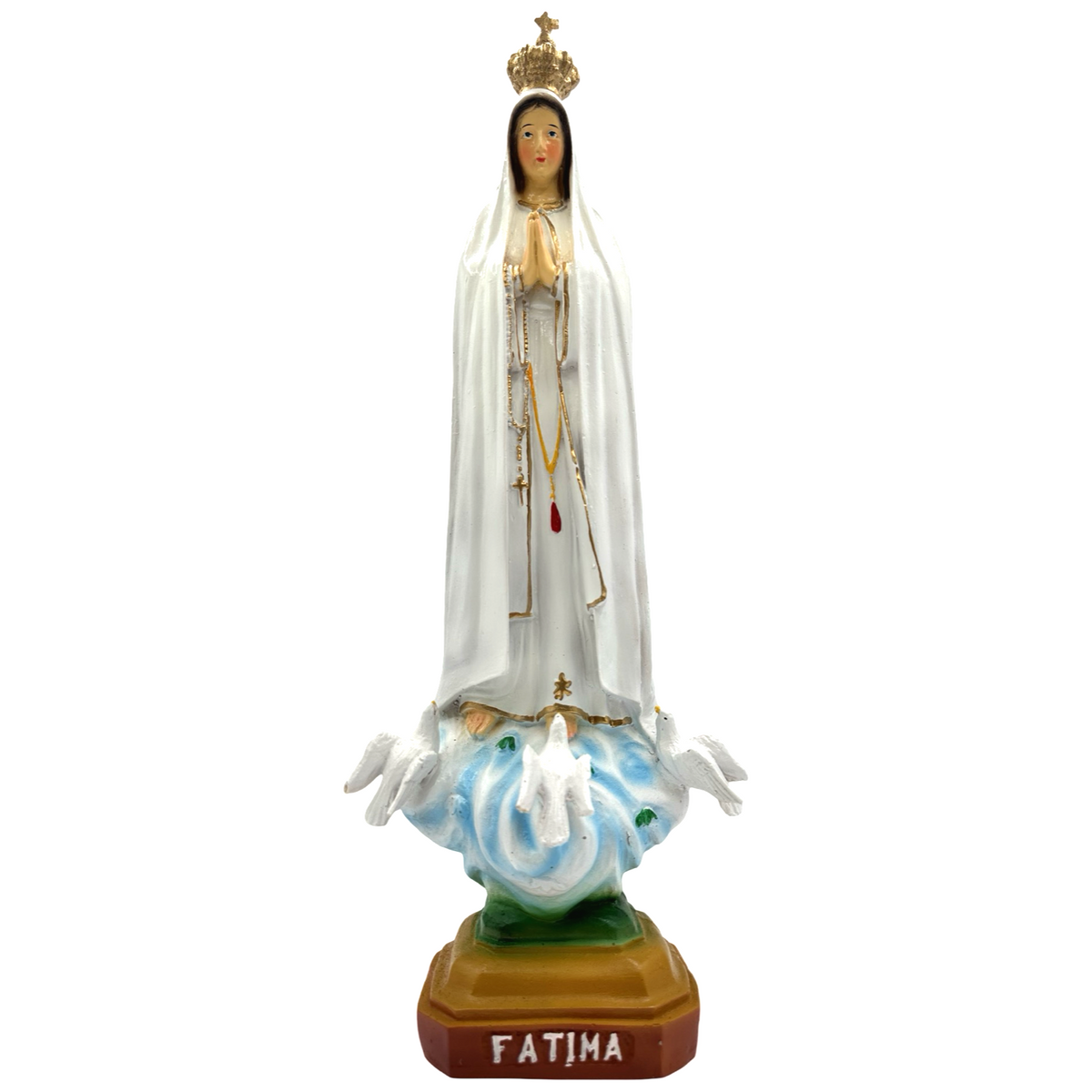 Fatima Religious Statue Figurine A – Philippine Handicrafts – 18 inches x 4 inches