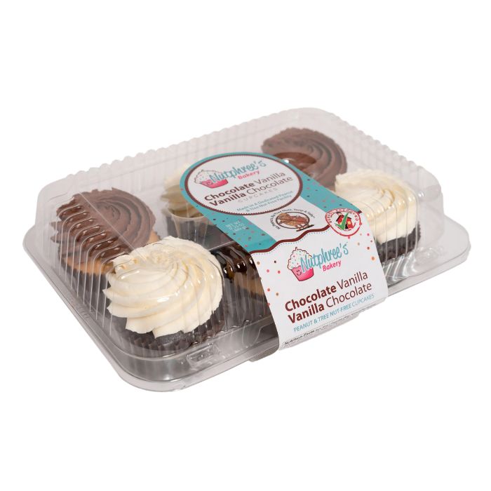 Nutphrees Bakery Cupcake Vanilla Chocolate 6pc 17.25 Oz – Pack Of 12
