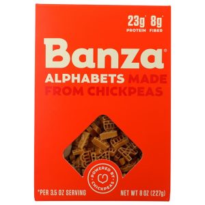 Banza Chickpea Pasta – Pasta Alphabet Chickpea, 8oz