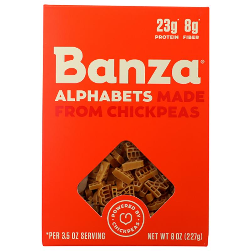Banza Chickpea Pasta – Pasta Alphabet Chickpea, 8oz