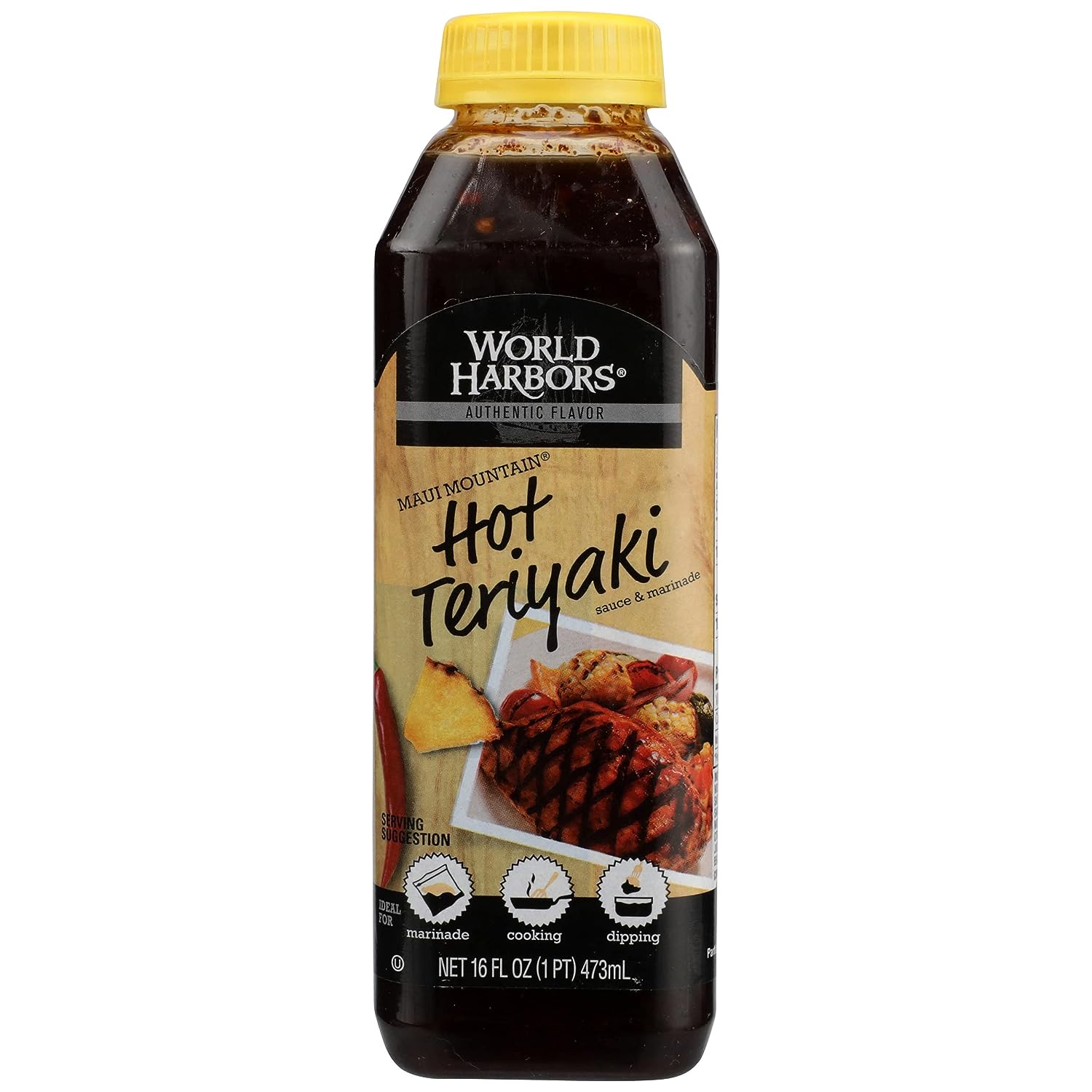 World Harbors Sauce Maui Mtn Hot Teriyaki 16 Oz – Pack Of 6