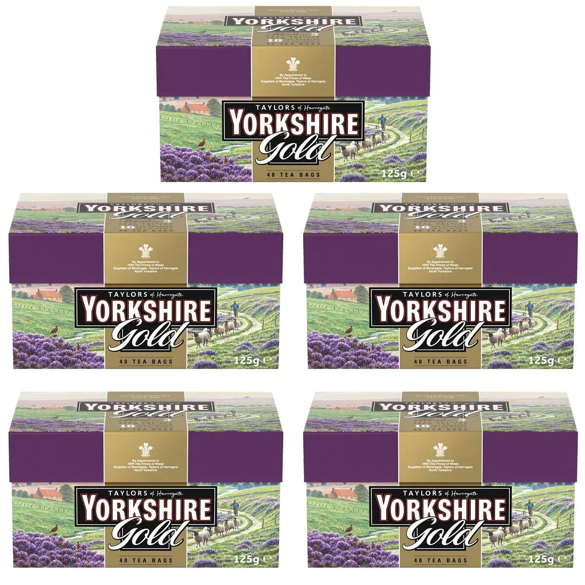 Yorkshire Tea – Yorkshire Gold, 40 Bags | Pack of 5