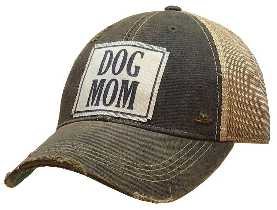 Vintage Life – Dog Mom Distressed Trucker Hat Baseball Cap