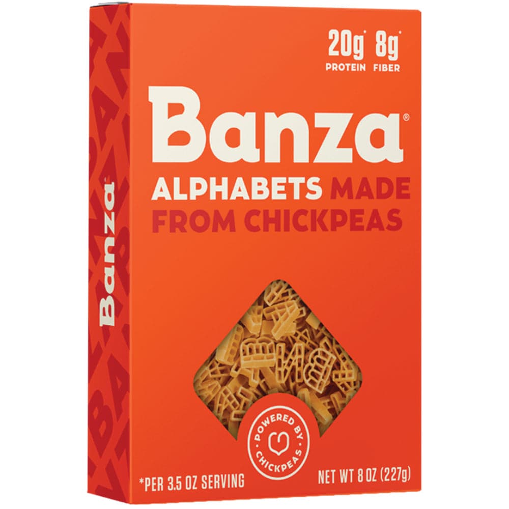 Banza – Alphabet Chickpea Pasta, 8 oz – Pack of 6