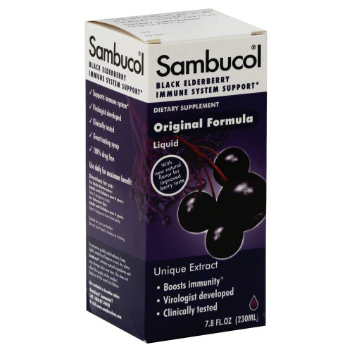 Sambucol Syrup Black Elderberry Original 7.8 OZ – Pack of 1