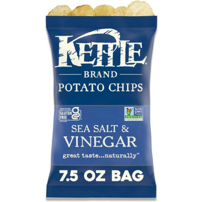 Kettle Foods – Chip Potato Sea Salt Vng 7.5 Oz – (Pack of 12)