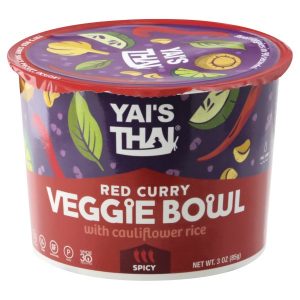 Yais Thai Bowl Veg Red Curry, 3 Oz | Pack of 6