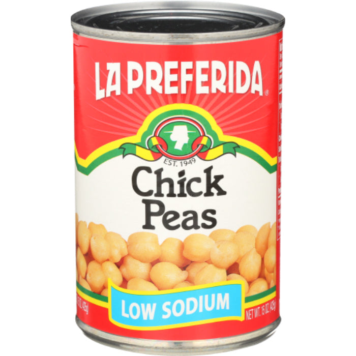 La Preferida – Chick Pea Low Sodium Beans, 15 Oz – Pack of 12