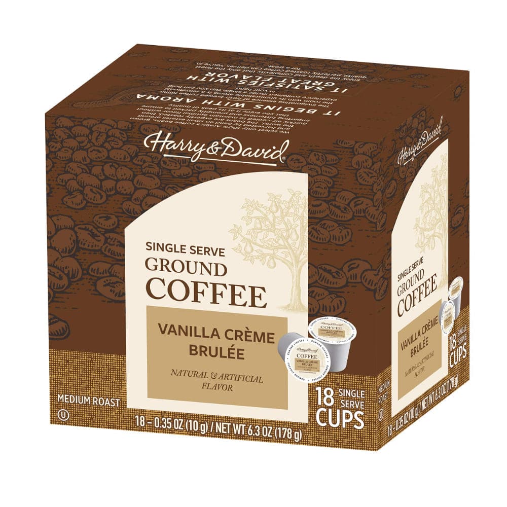 Harry & David – Single Serve Ground Coffee Cups Vanilla Crème Brulée