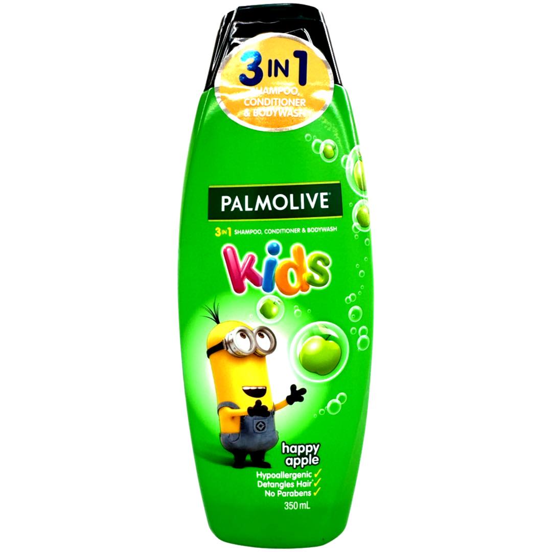 Palmolive – Kids – 3 in 1 Shampoo, Conditioner, and Bodywash – Happy Apple – 350 ML