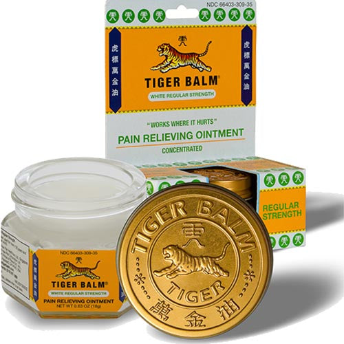Tiger Balm – White Regular Strength – Pain Relieving Ointment – Concentrated – .63 OZ