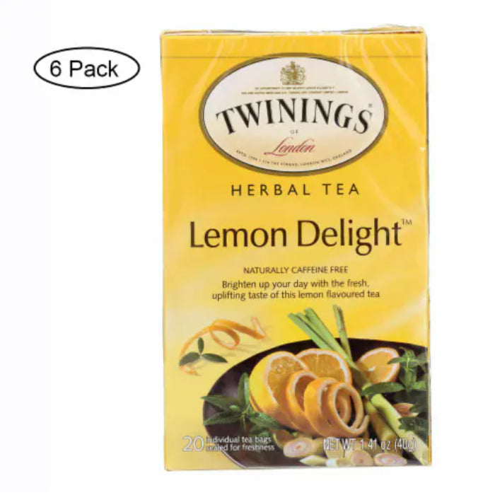 Twinings – Herbal Lemon Delight Tea, 20 Bags | Pack of 6