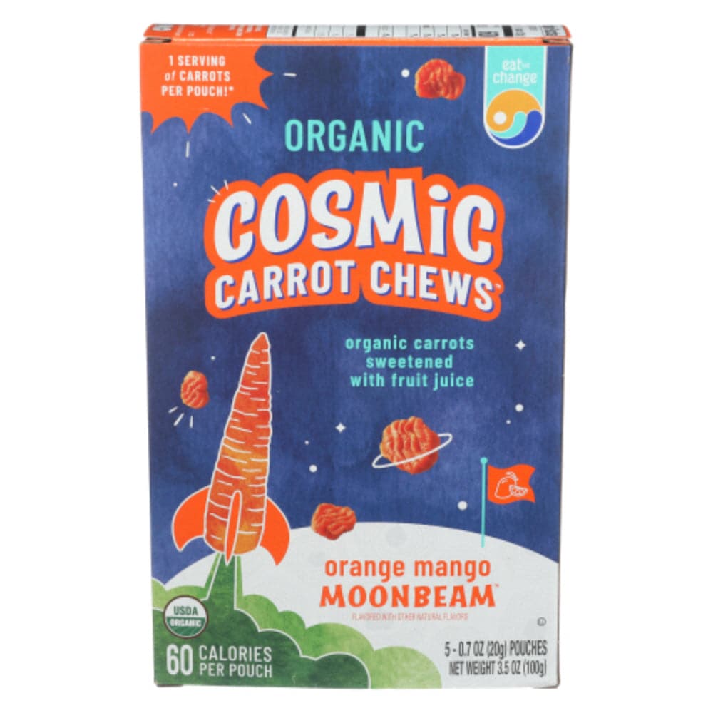 Eat the Change – Organic Cosmic Carrot Chews, Orange Mango, 3.5 OZ – (