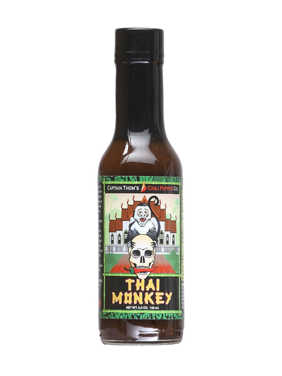 Hot Sauce Thai Monkey Captain Thoms 5 oz Heat 6