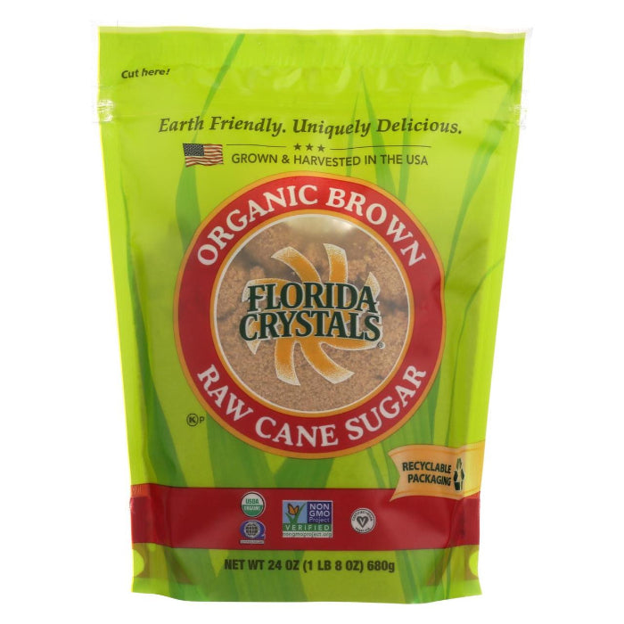 Florida Crystals – Sugar Brown Org 24 Oz – Pack Of 6