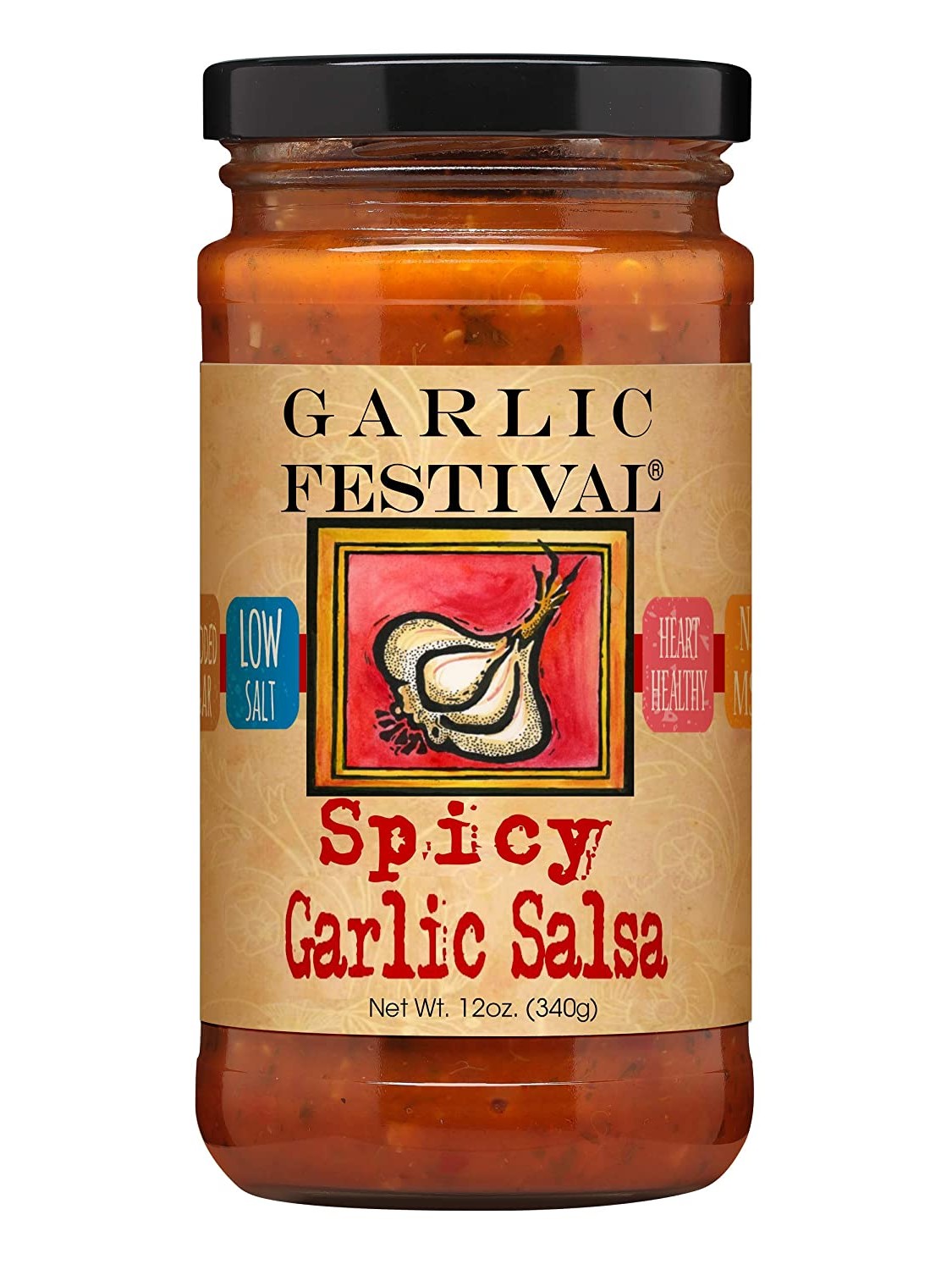 Salsa Spicy Garlic 12 oz Garlic Festival Foods