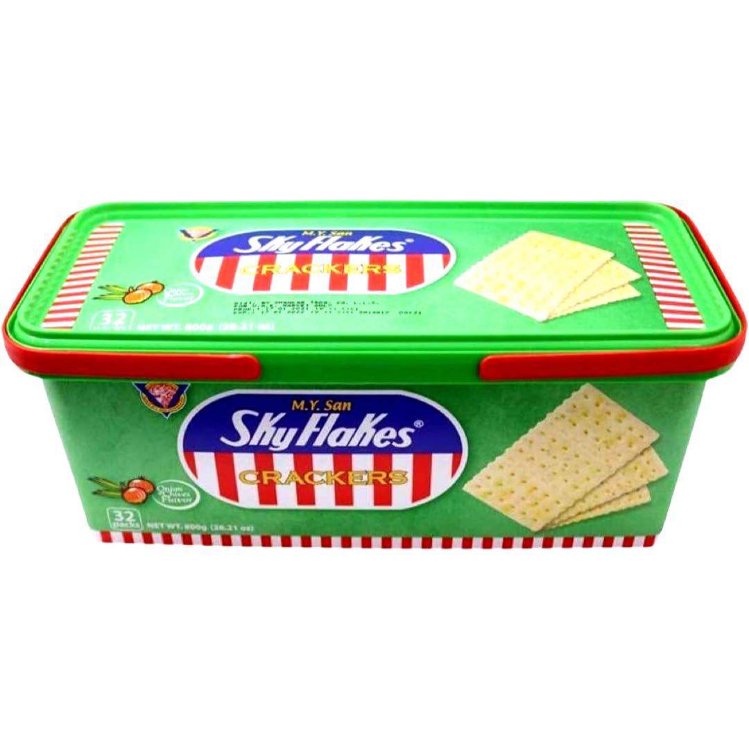 M.Y. San – Skyflakes – Crackers – Onions and Chives Flavor – 32 Pack – 800 G