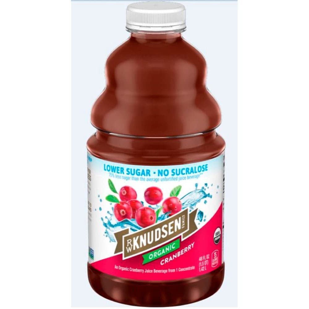 Knudsen – Organic Cranberry Low Sugar Juice, 48 fl oz | Pack of 8