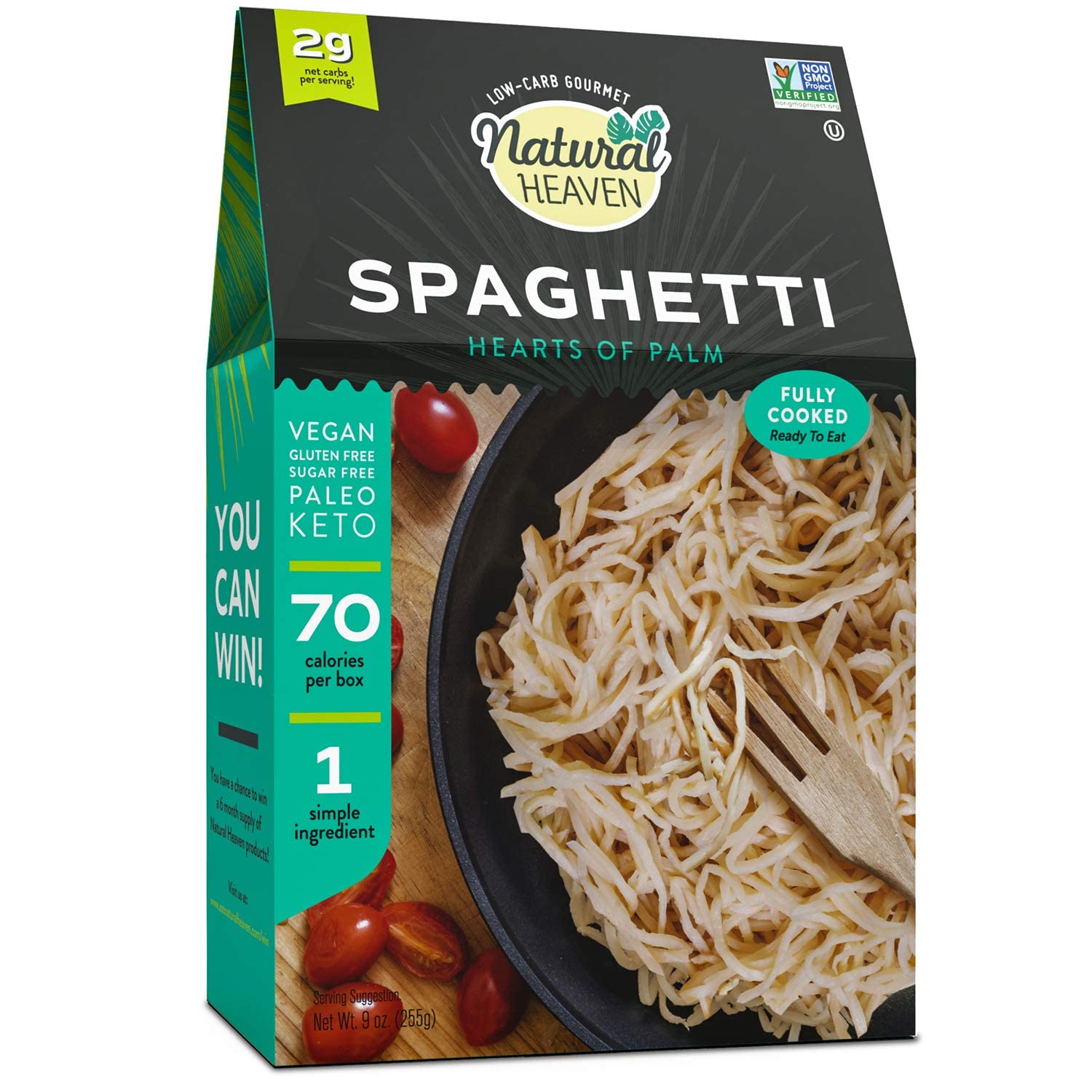 Natural Heaven, Hearts of Palm, Spaghetti, 9 oz | Pack of 6
