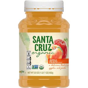 Santa Cruz Organic Apple Peach Sauce, 23 Ounce | Pack of 12