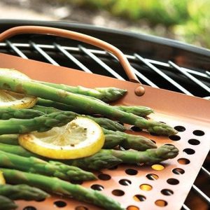 Fox Run Brands – Outset Non-Stick Grill Grid with Handles, Copper, 17″