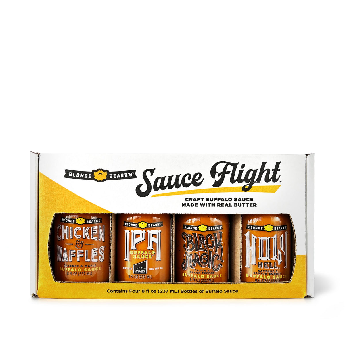 Blonde Beard’s Buffalo Sauce Flight – 4 bottles x 8 oz