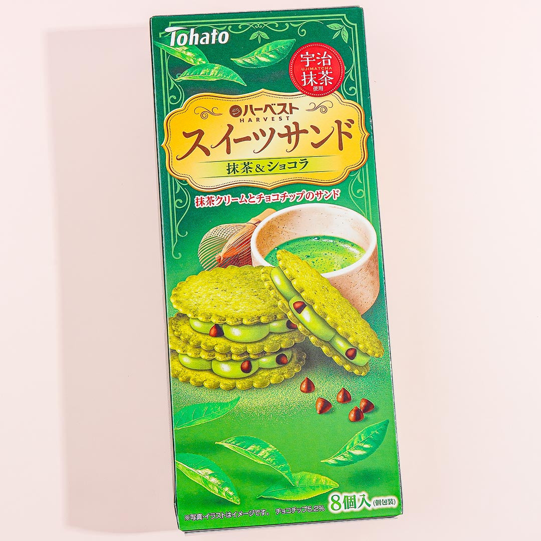 Tohato Harvest Sweets Biscuit Sandwich – Matcha & Chocolate