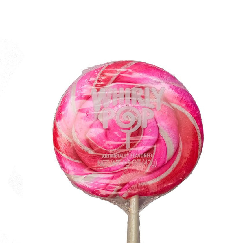 Hot Pink & White Whirly Pops – 1.5 oz