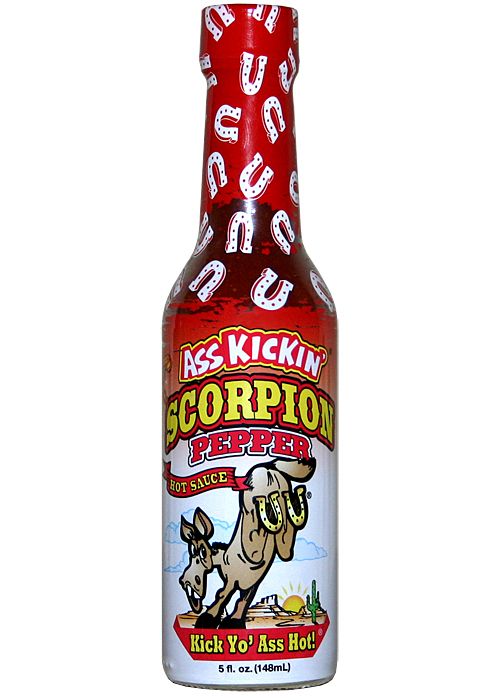 Ass Kickin’ Scorpion Pepper Hot Sauce, 5oz.