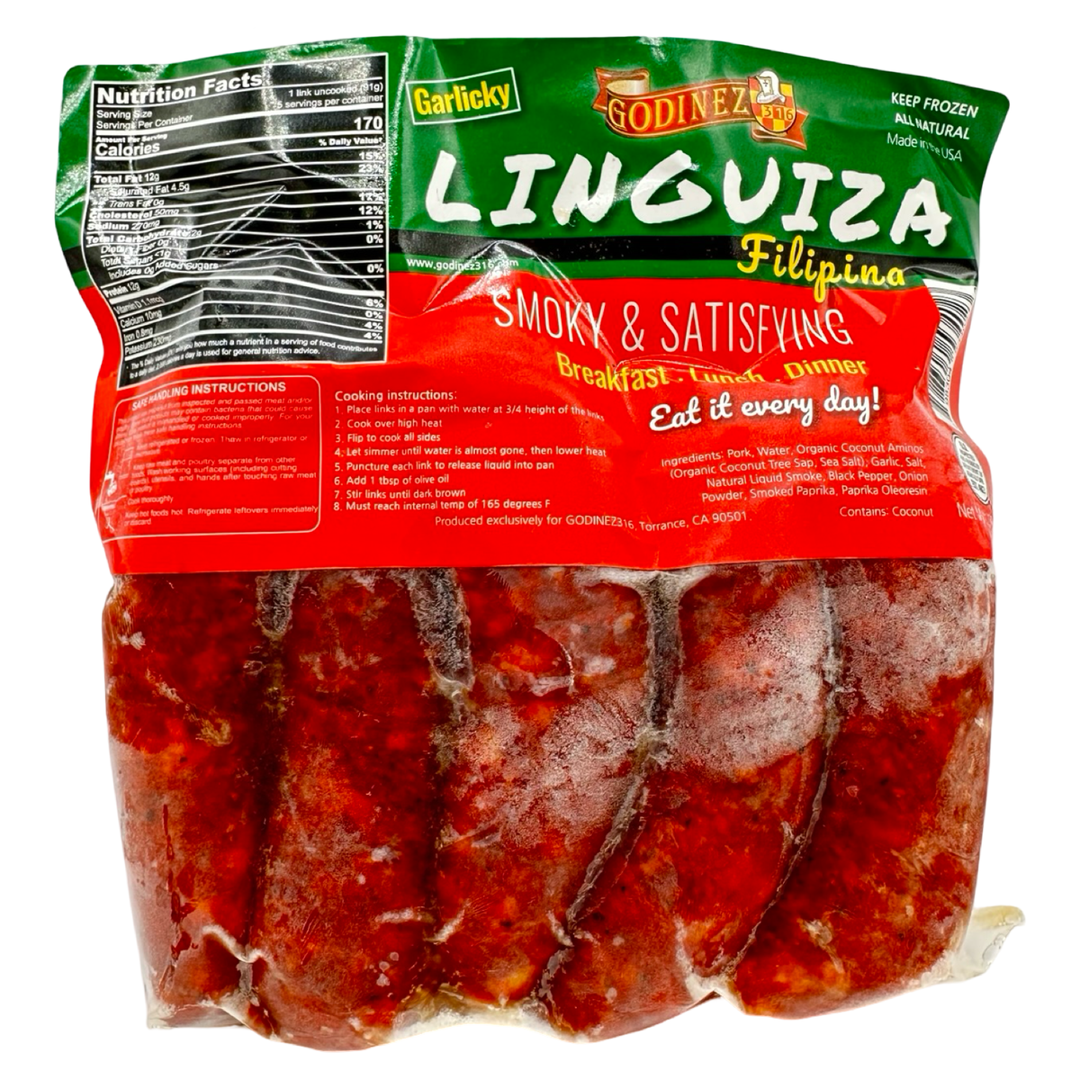 Godinez316 – Garlicky Linguiza Filipina – Smoky & Satisfying – 16 OZ