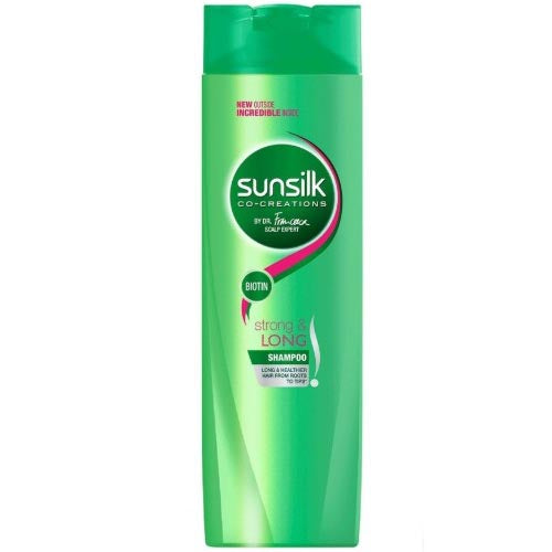 Sunsilk – Shampoo – Co-Creations- with Biotin and Aloe Vera – Strong and Long (GREEN)