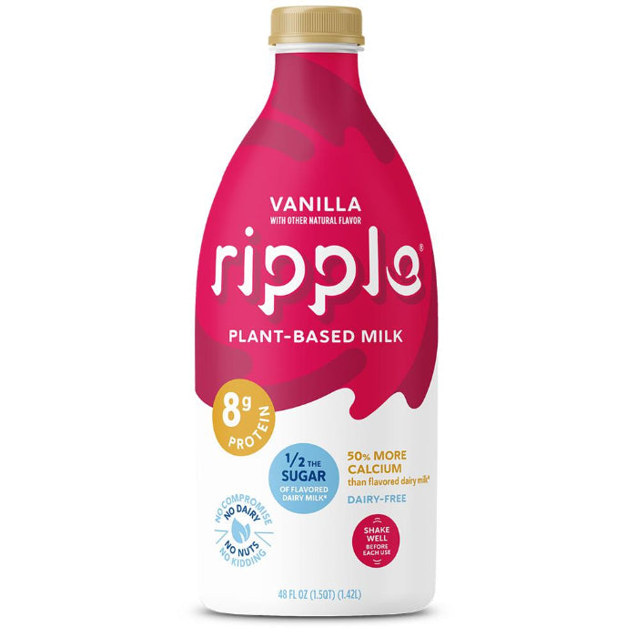 Ripple – Dairy-Free Vanilla Milk, 48 Fl Oz | Pack of 6