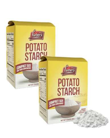 Lieber’s Potato Starch, Kosher for Passover, 17.6 oz (Pack of 2)