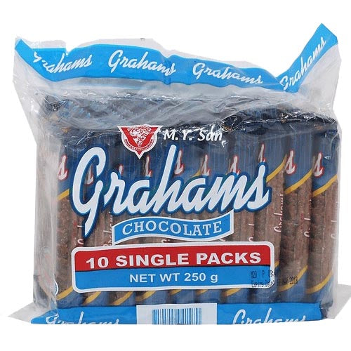 M.Y. San – Grahams – Chocolate – 10 Single Packs – 250 G