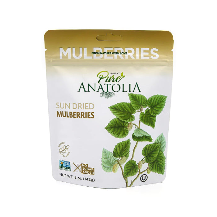 Pure Anatolia – Dried White Mulberries 5 OZ – Pack of 6
