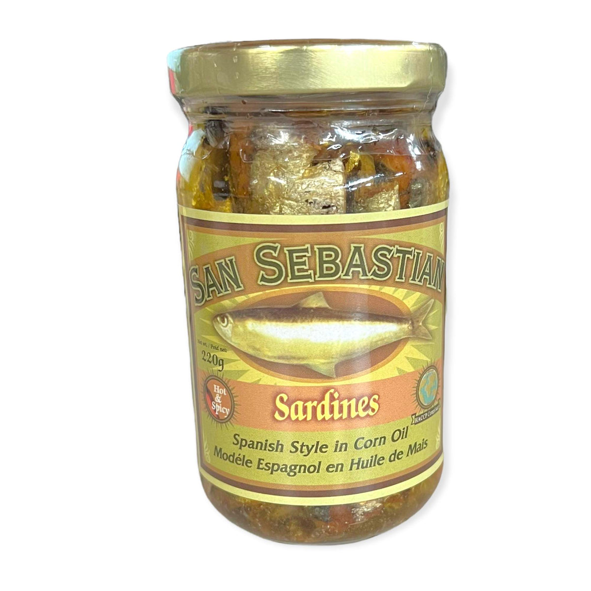 San Sebastian – Sardines – Spanish Style in Corn Oil – Hot & Spicy – 220 G