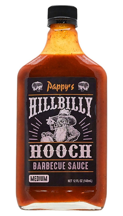 Pappy’s Hillbilly Hooch BBQ Sauce, 12oz.