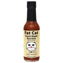 Hot Sauce Fat Cat Peach Maple Bourbon Glaze Heat 5