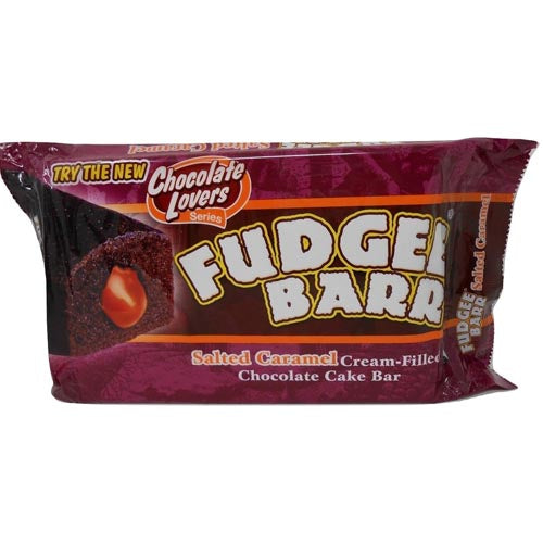 Rebisco – Fudgee Barr Salted Caramel Filled Cream – 10 Pack – 42g