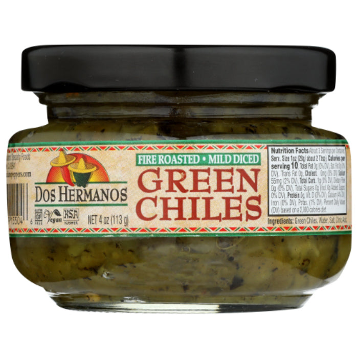 Dos Hermanos – Green Chili Diced Mild, 4 Oz | Pack of 12
